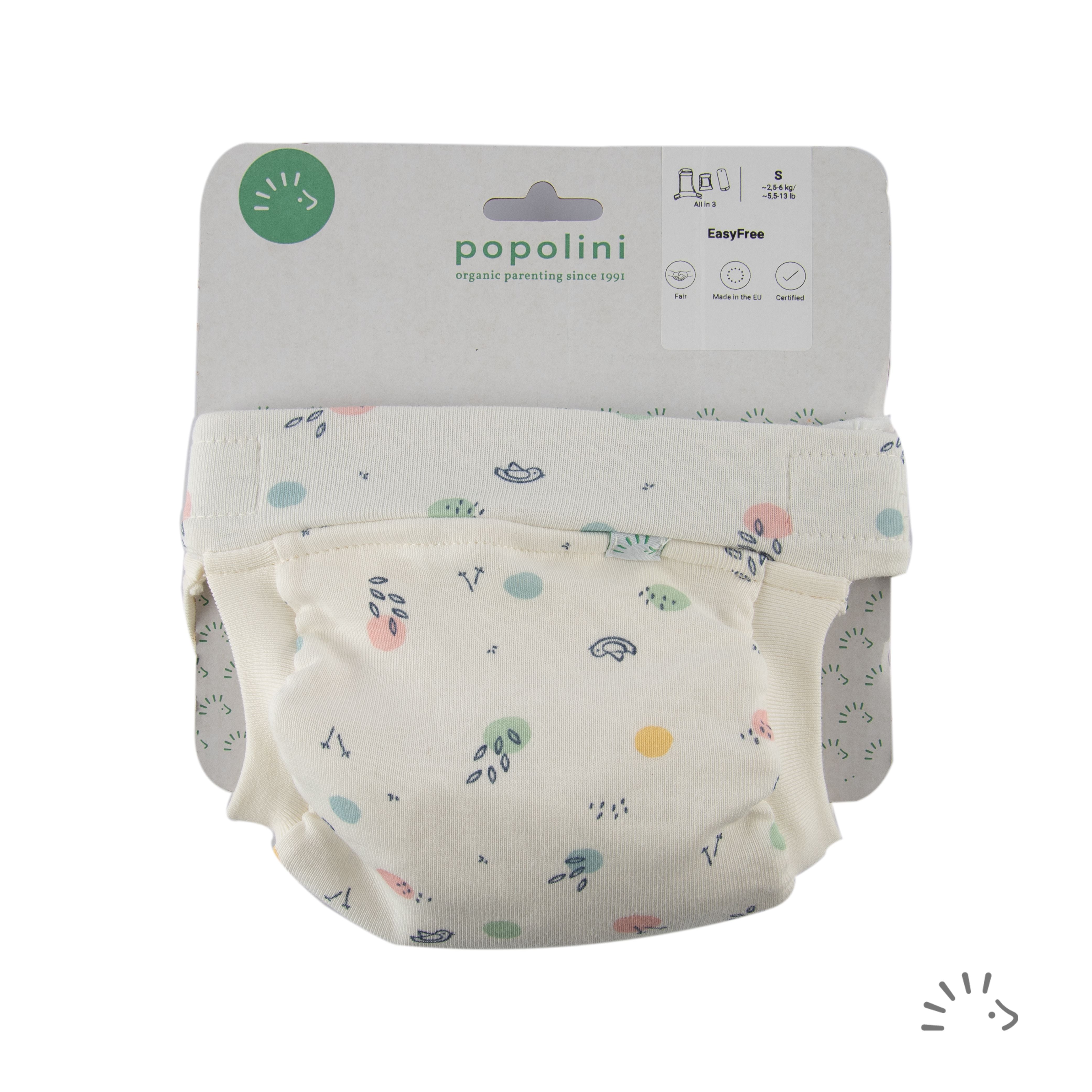 Popolini Easy Free Stoff-/Abhaltewindel - Birdy Dots Popolini