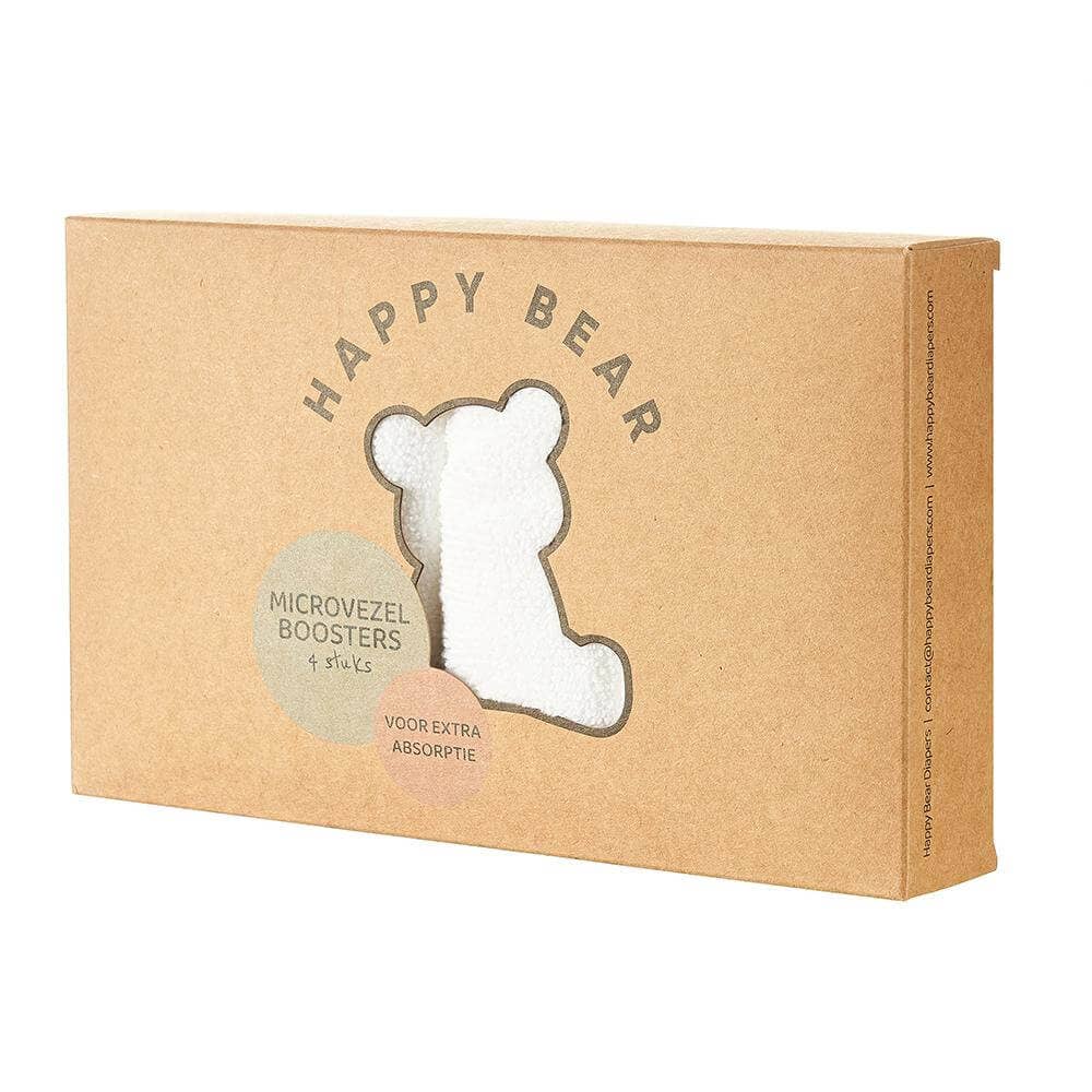 Happy Bear Mikrofaser-Booster-Set - 4-teilig - Stoffwindel | wiederverwendbar HappyBear Diapers