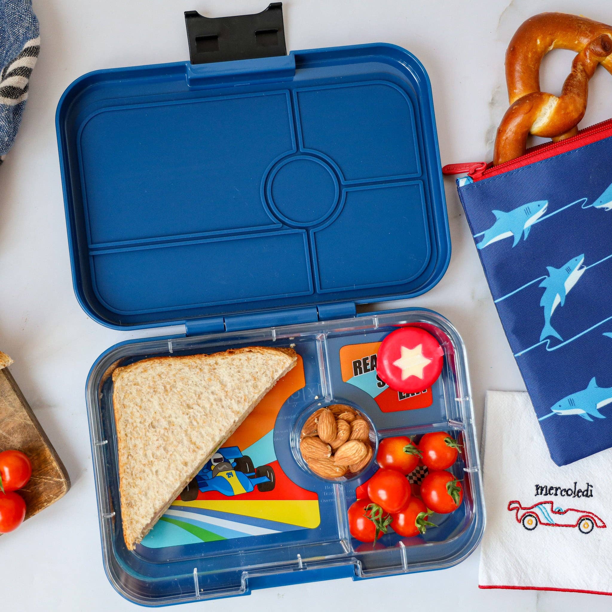 Wiederverwendbarer Sandwichbeutel — 2er-Set — Atlantic Sharks & Monster Yumbox
