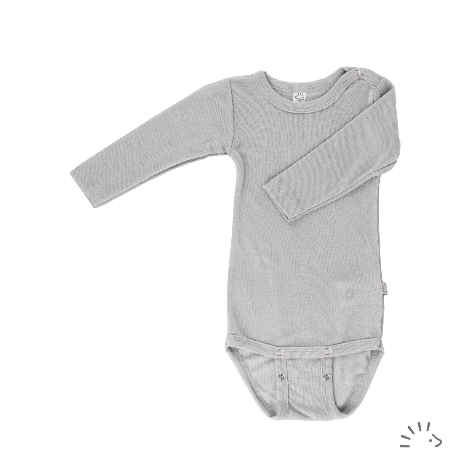 Popolini Body langarm - Hellgrau Popolini