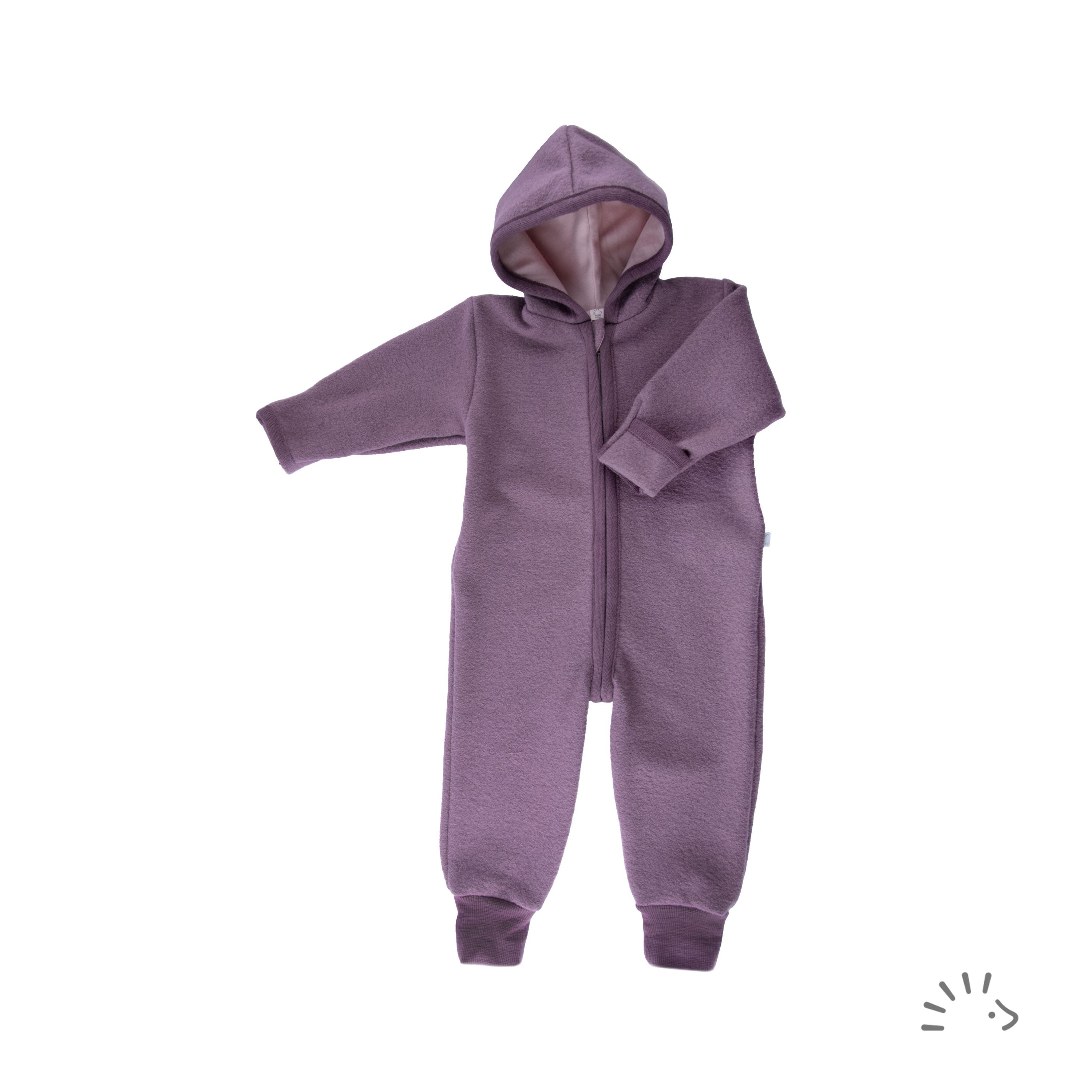 Popolini Overall Wollwalk mauve Popolini