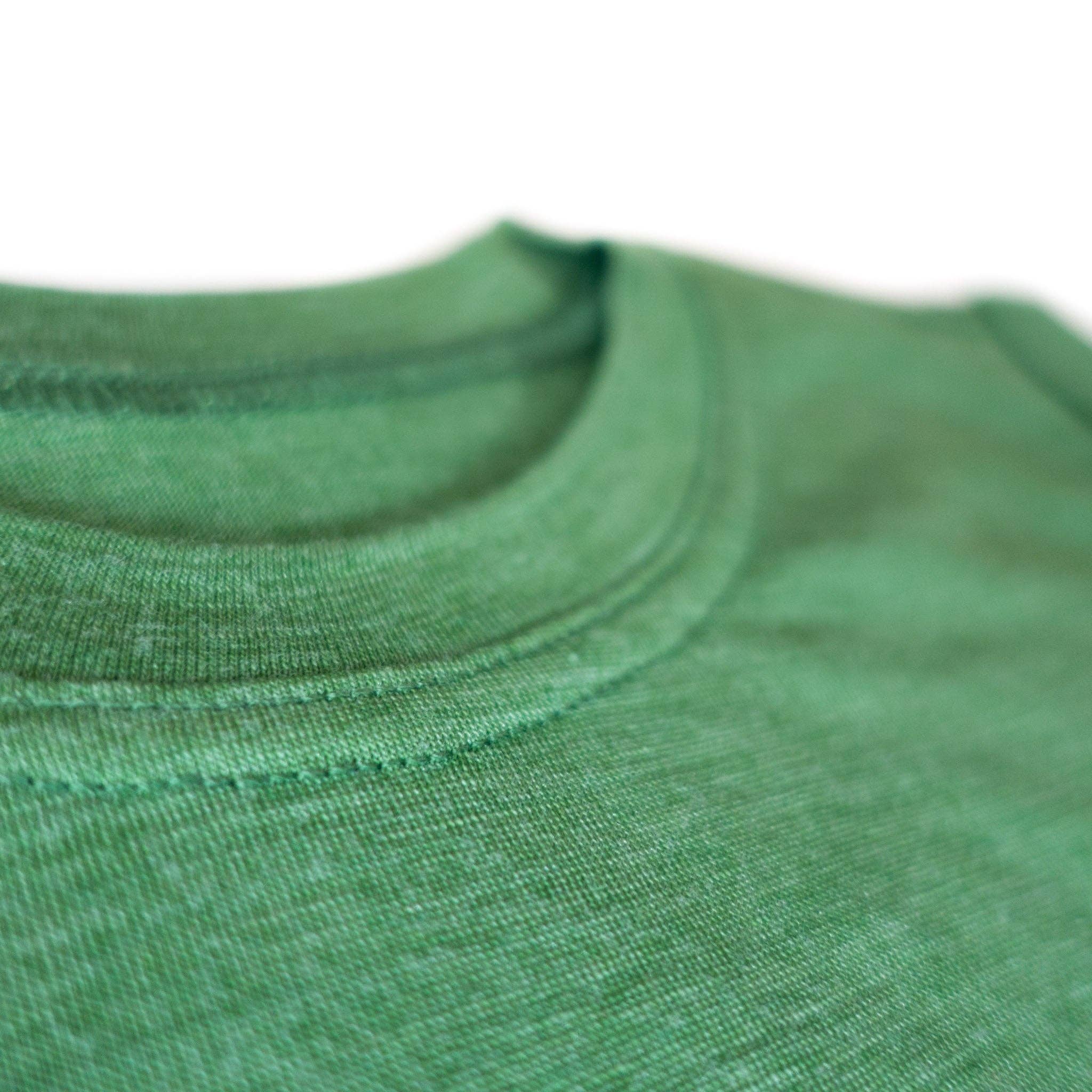 Shirt waldgrün Salamander, Merinowolle & Seide (bio/GOTS): 134-140 Glückskind
