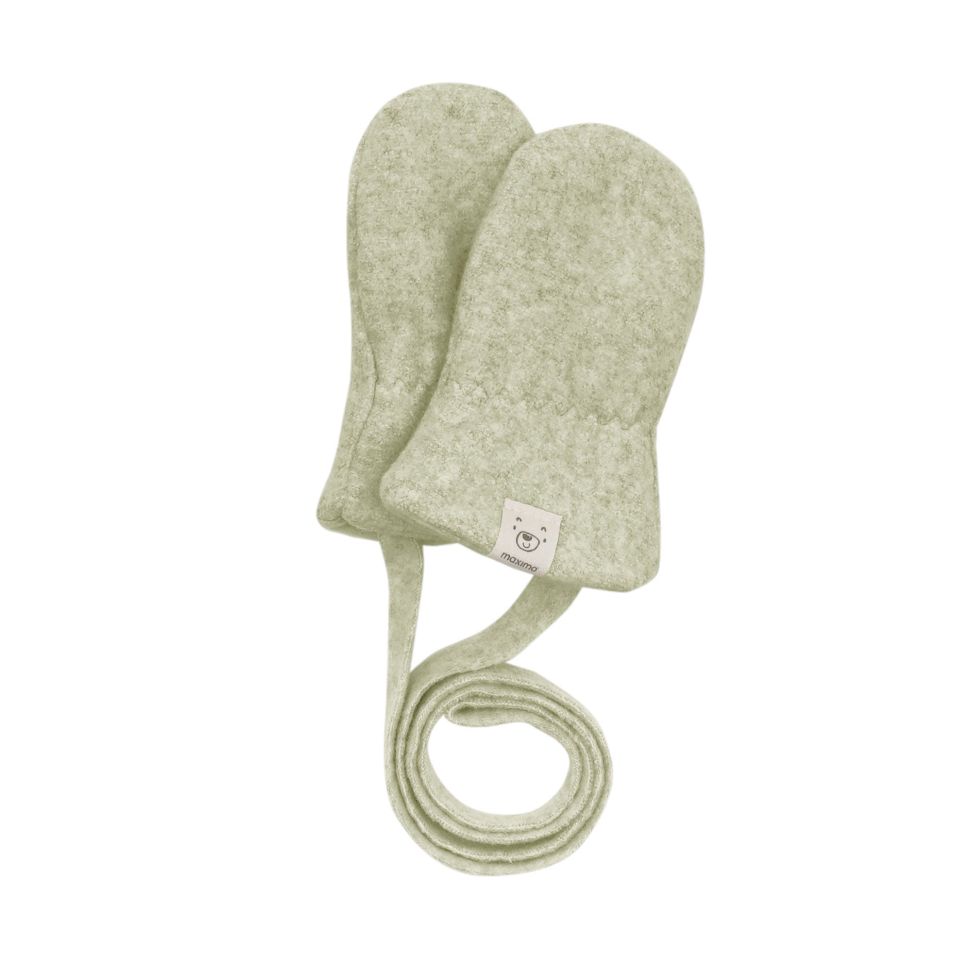 Maximo Baby-Fausthandschuhe Baumwolle - mineral hellbraunmeliert maximo