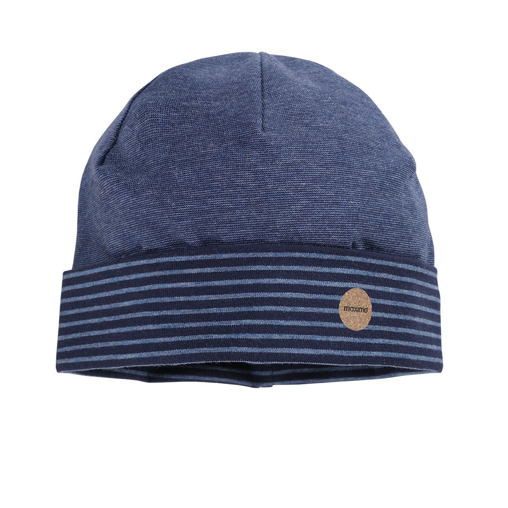 Maximo Baby-Beanie aus Jersey mit Umschlagrand - dunkelmarine maximo