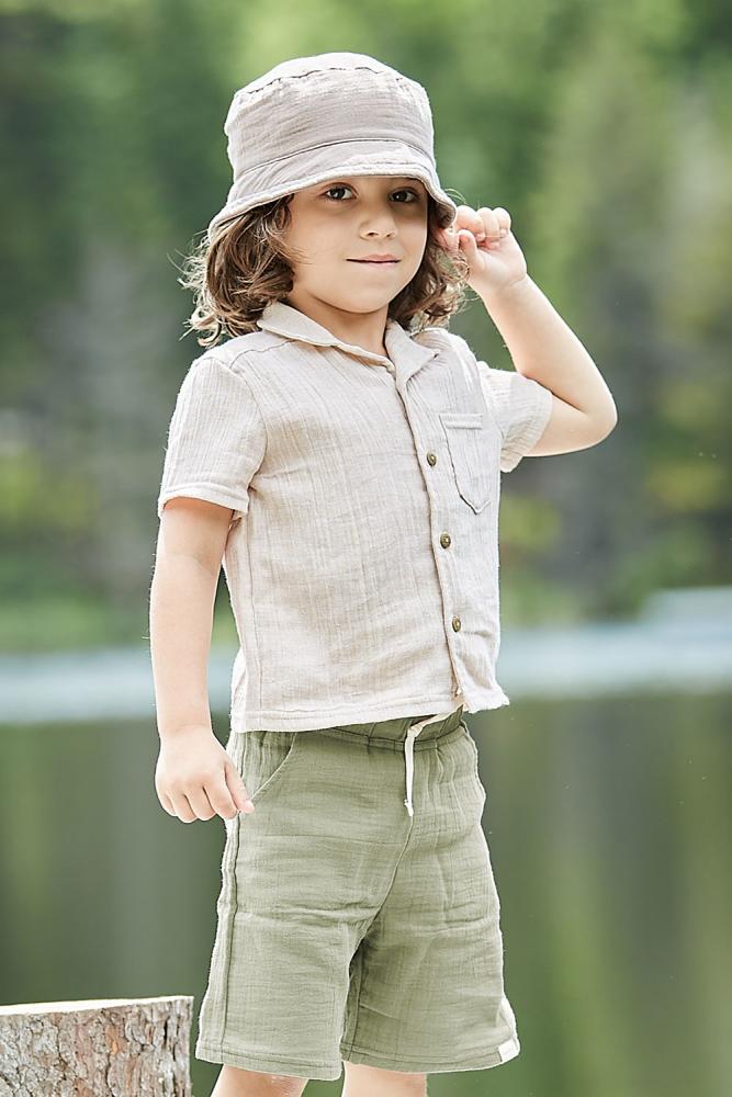 Musselin GOTS MINI-Shorts frostgrün maximo