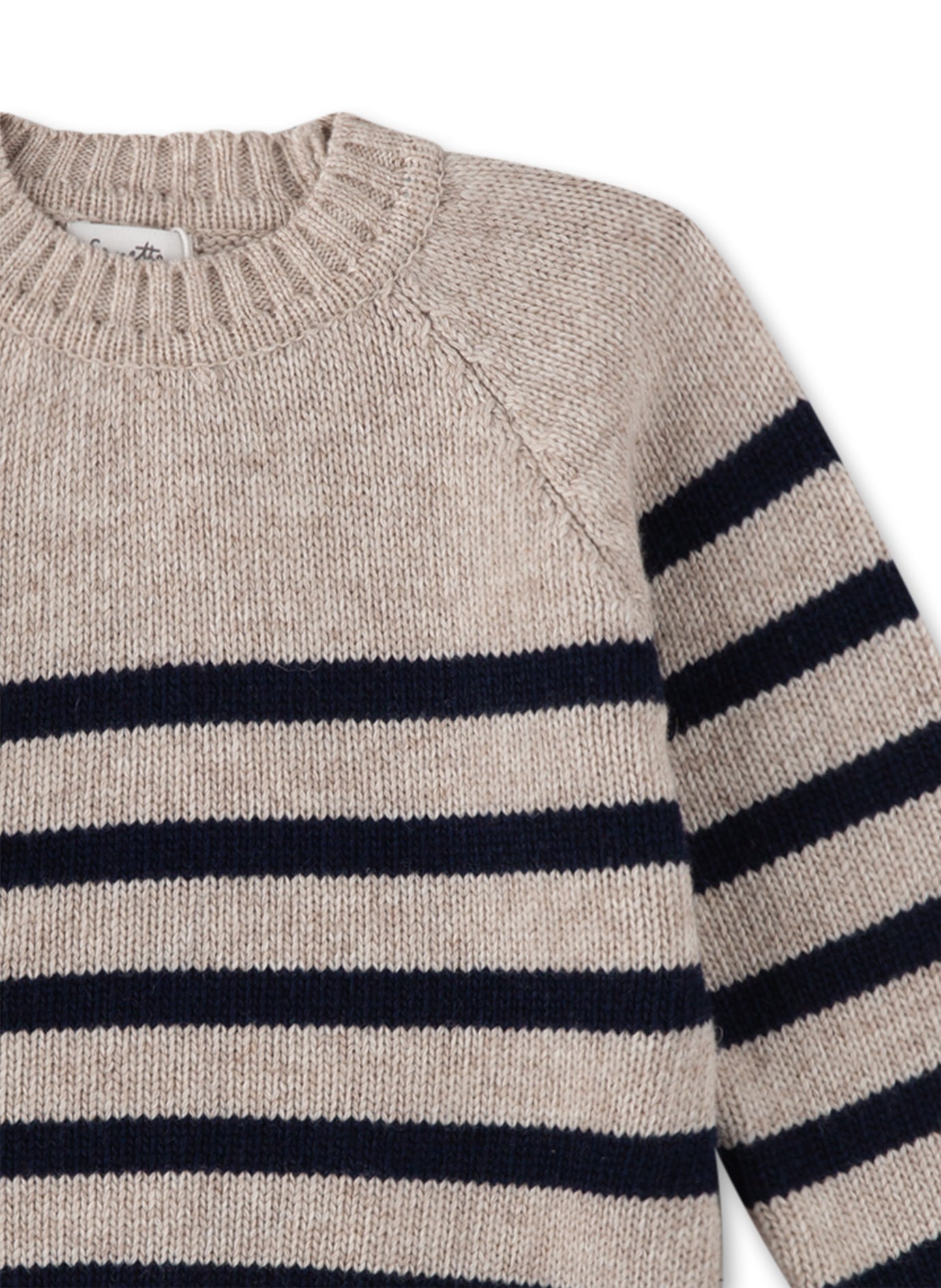 Sanetta Jumper / Pullover - beige gestreift Sanetta
