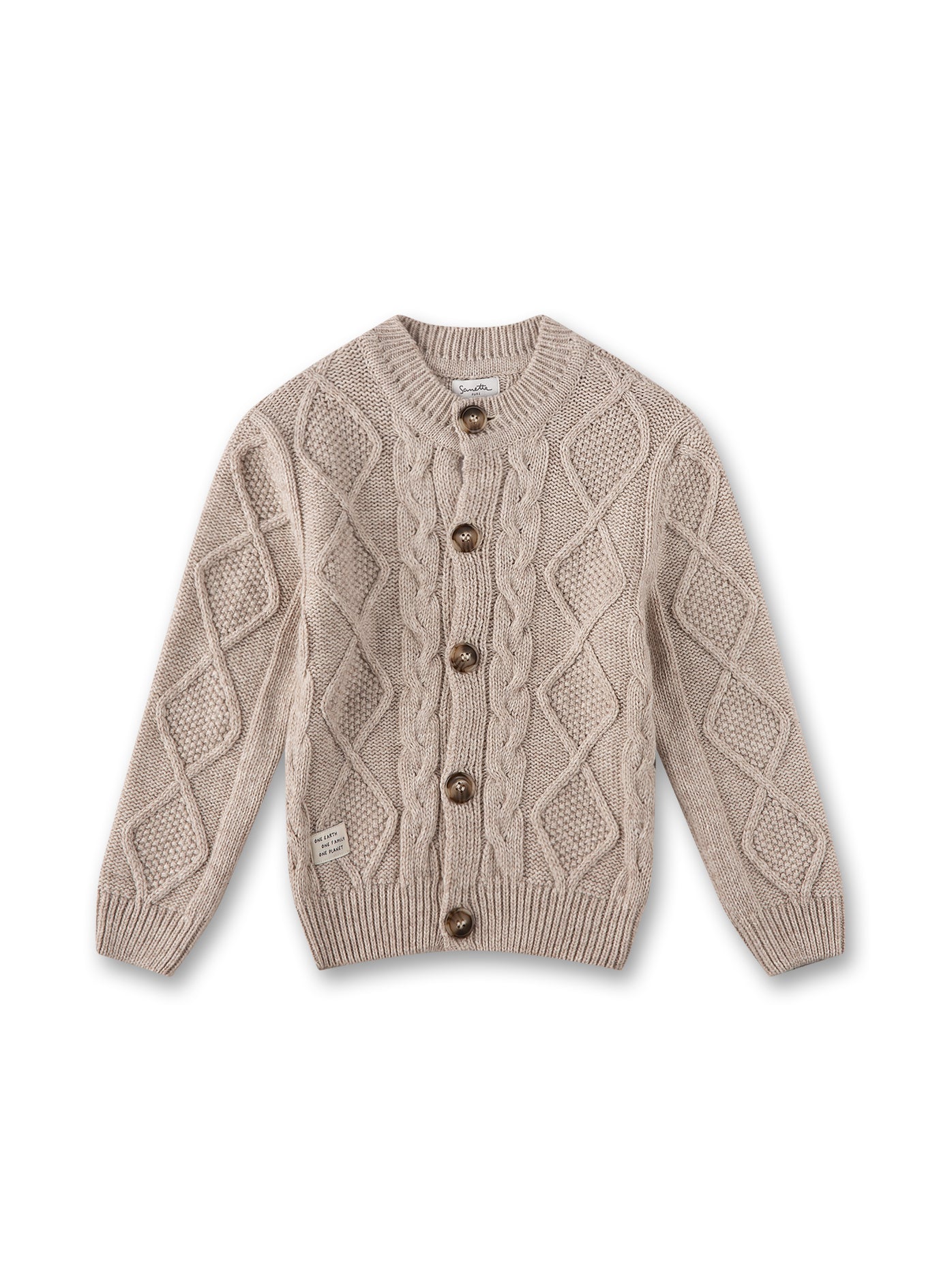 Sanetta Cardigan / Jäckli - beige Zopfmuster Sanetta