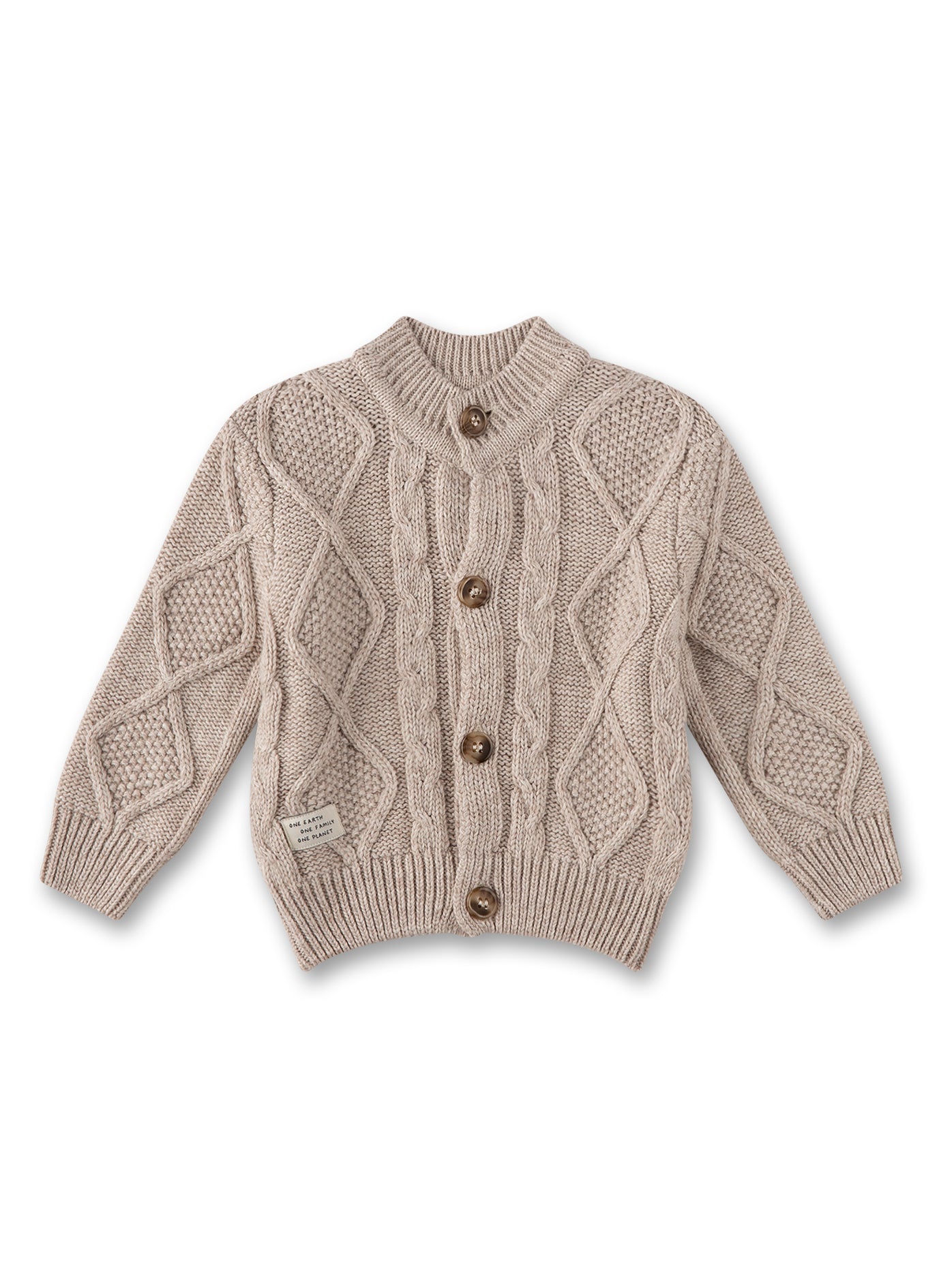 Sanetta Cardigan / Jäckli - beige Zopfmuster Sanetta