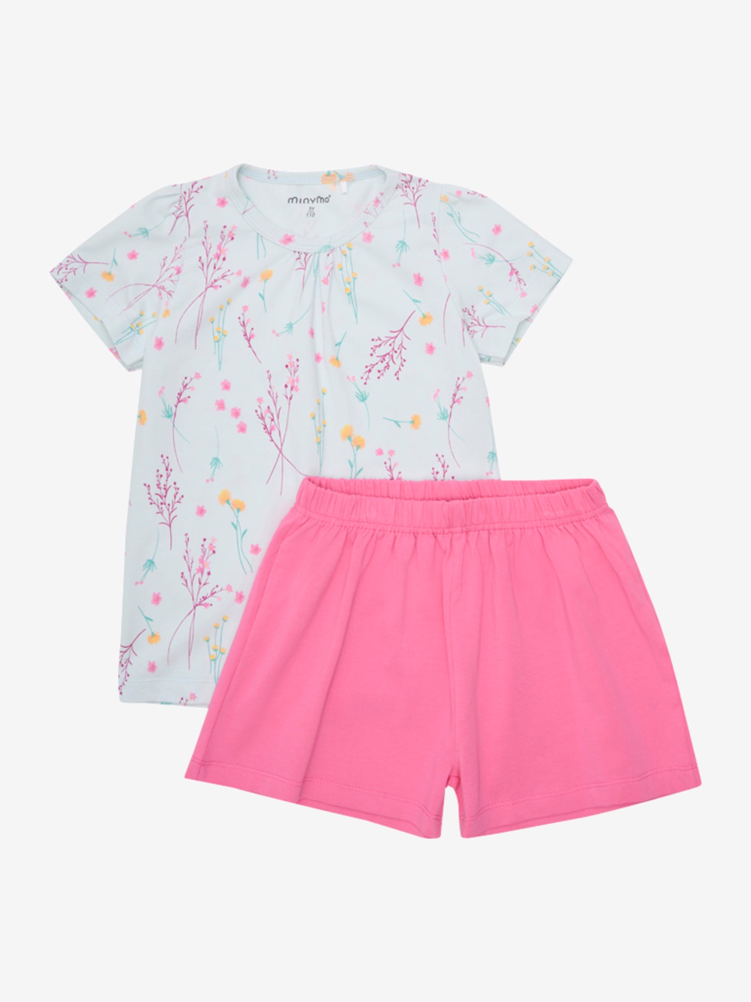 Minymo T-Shirt und Shorts - Blumen Minymo