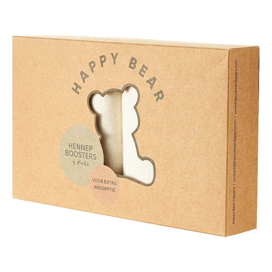 Happy Bear Hanf-Booster-Set - 4-teilig - Stoffwindel | wiederverwendbare Windeln HappyBear Diapers