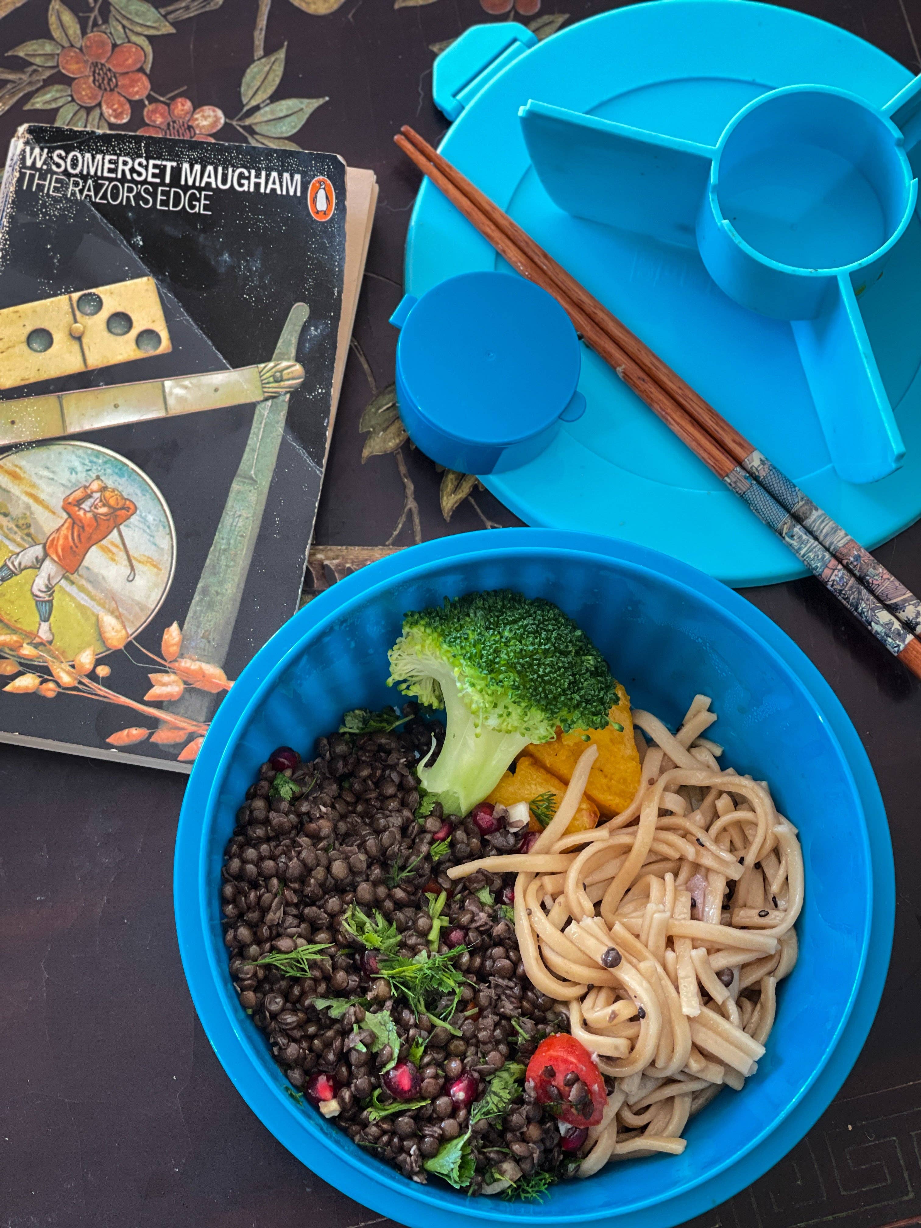 Yumbox Poke Bowl mit 3-teiliger Trennwand - Lagunenblau Yumbox