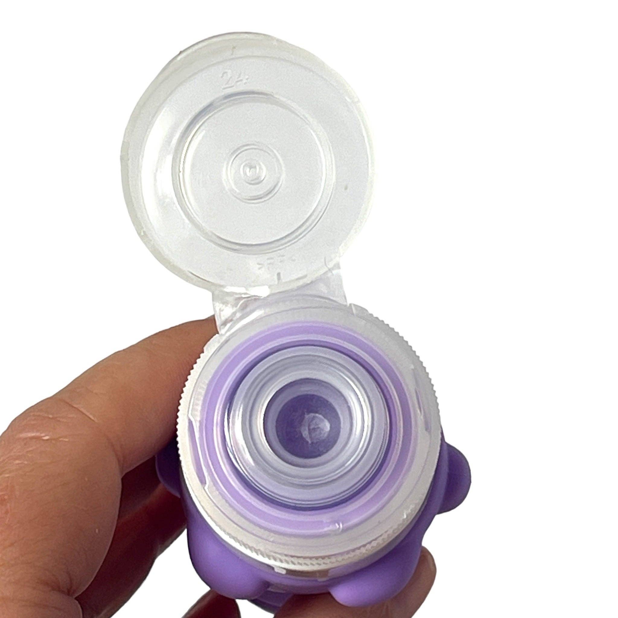 Silikon-Saucenfläschchen in Einhornform, auslaufsicher, 3er-Set - bunt Yumbox