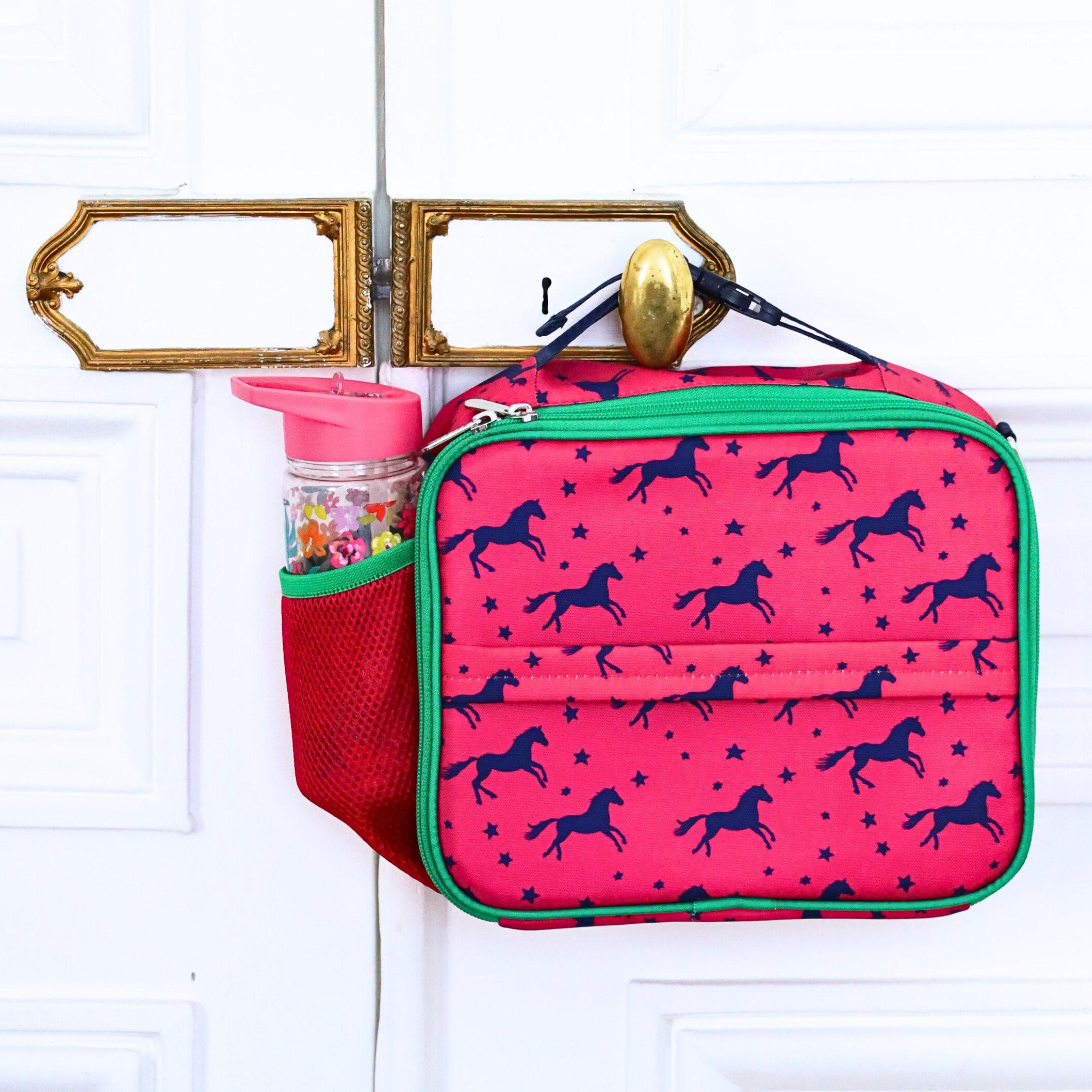 Yumbox Classic Lunch Bag – Isolierte & wasserabweisende Brotdose-Tasche mit 3 Trageoptionen - Pferde Yumbox
