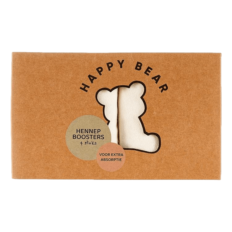 Happy Bear Hanf-Booster-Set - 4-teilig - Stoffwindel | wiederverwendbare Windeln HappyBear Diapers