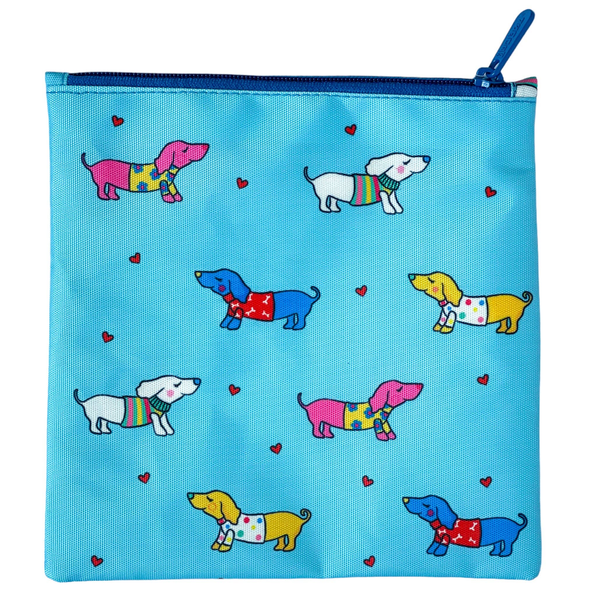 Wiederverwendbare Sandwich-/Snack-Tasche - 2er-Set - Hund & Herzen Yumbox