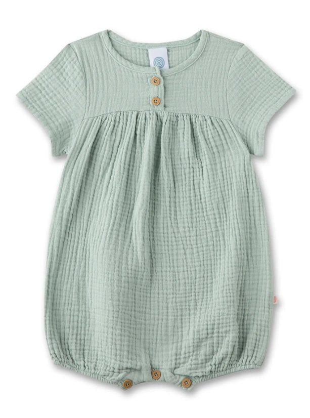 Sanetta Musselin Baby-Overall - blau Sanetta