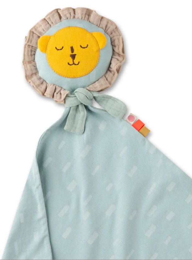 Sanetta Schmusetuch mit Löwenkopf - blau Sanetta