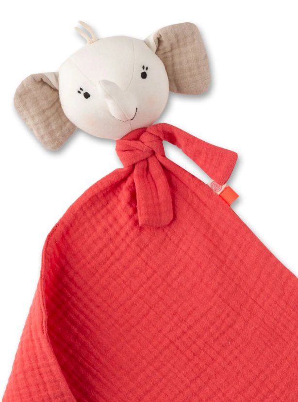 Sanetta Schmusetuch mit Elefantenkopf - rot Sanetta