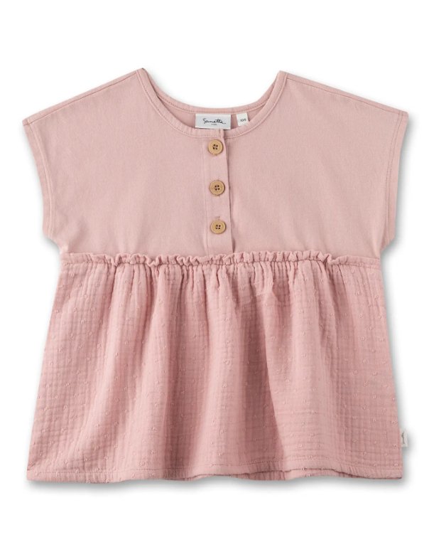 Sanetta Musselin Shirt - rosa Sanetta
