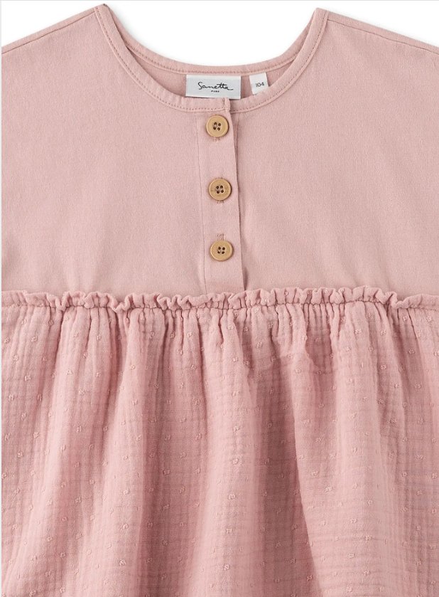 Sanetta Musselin Shirt - rosa Sanetta