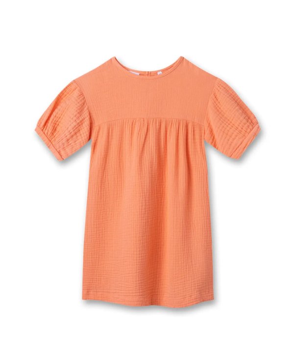 Sanetta Musselin Kleidchen - orange Sanetta