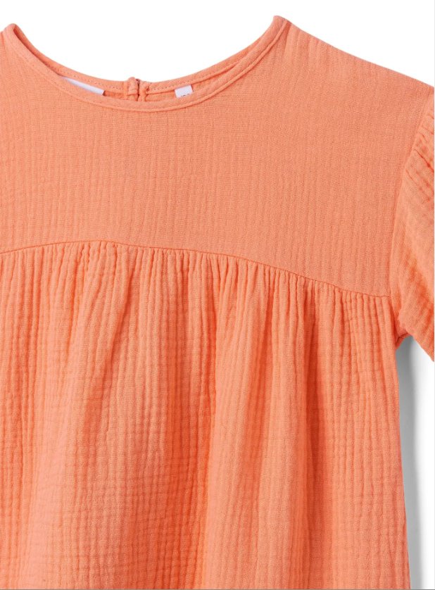 Sanetta Musselin Kleidchen - orange Sanetta