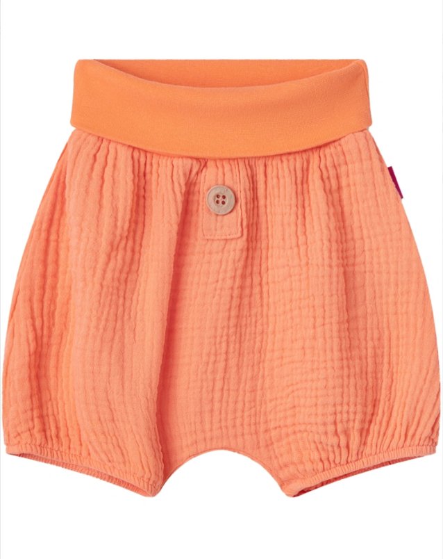 Sanetta Musselin Baby-Shorts - orange Sanetta