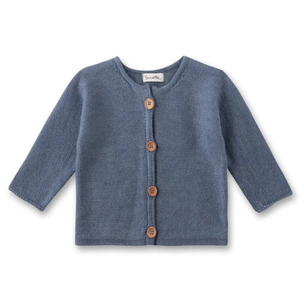 Sanetta Baby-Strickjacke aus Wolle - blau Sanetta
