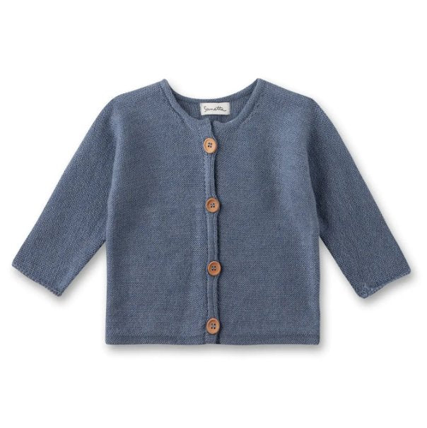 Sanetta Baby-Strickjacke aus Wolle - blau - Familienbande - Sanetta