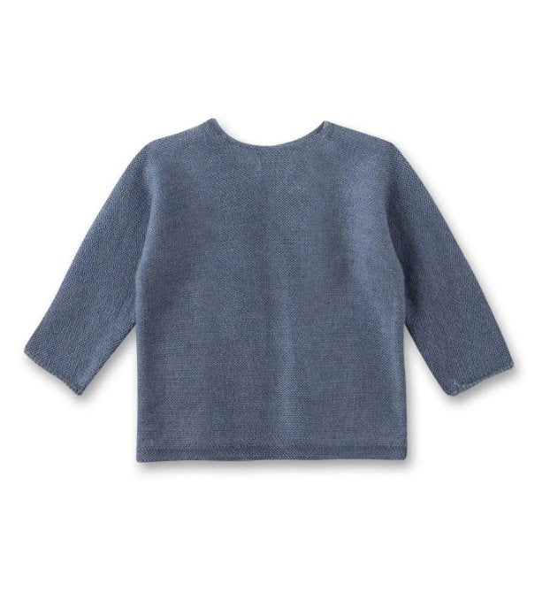 Sanetta Baby-Strickjacke aus Wolle - blau - Familienbande - Sanetta