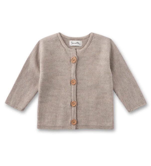 Sanetta Baby-Strickjacke aus Wolle - beige Sanetta