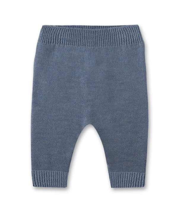 Sanetta Baby-Strickhose aus Wolle - blau - Familienbande - Sanetta