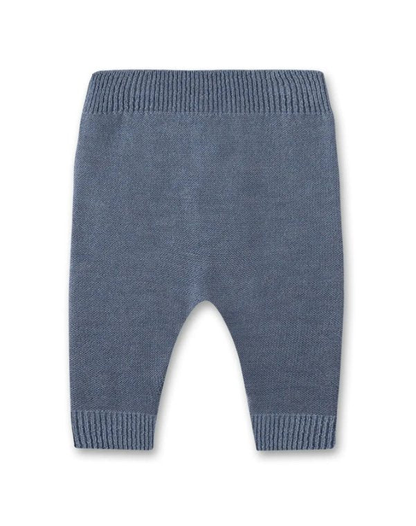 Sanetta Baby-Strickhose aus Wolle - blau - Familienbande - Sanetta