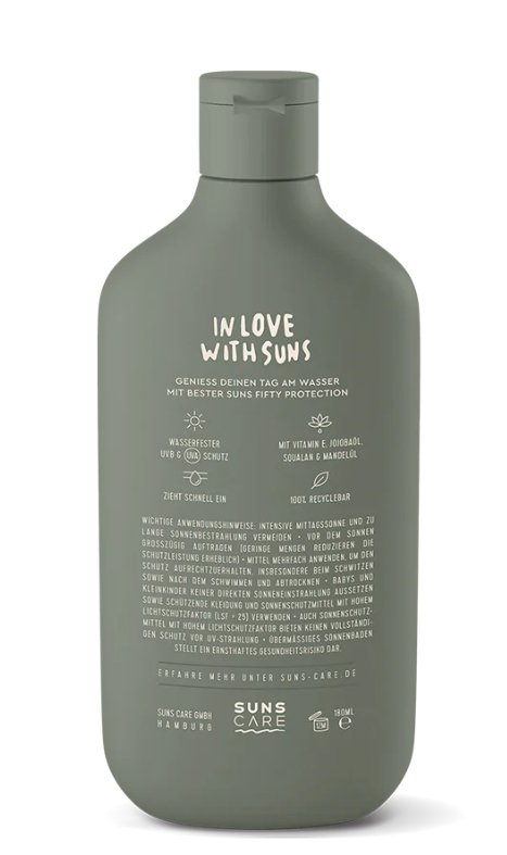 Suns Care "50 Waterproof" Sonnencreme - 180ml Suns Care