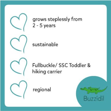 Buzzidil Preschooler Sherlock| Fullbuckle Kindertrage & Wandertrage (92-116) Buzzidil