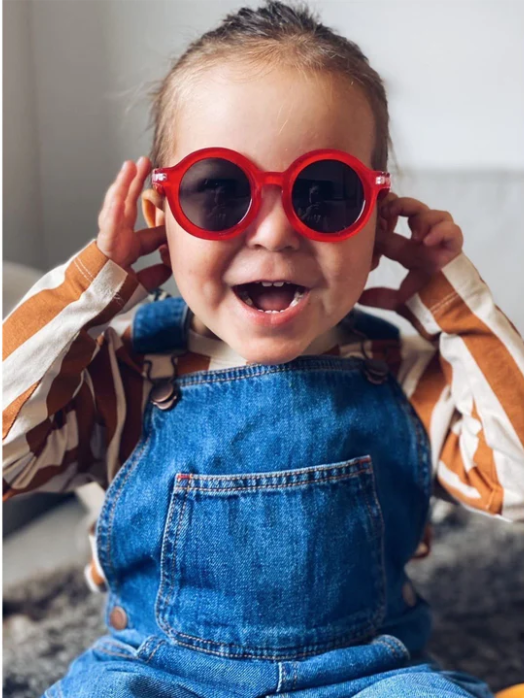 Sonnenbrille BabyMocs Signature Kind - rund rot BabyMocs