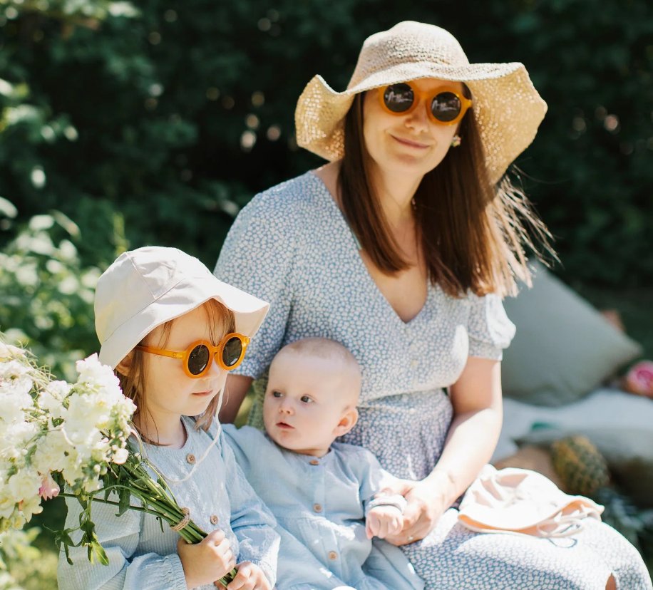 Sonnenbrille BabyMocs Erwachsene - Rund gelb BabyMocs