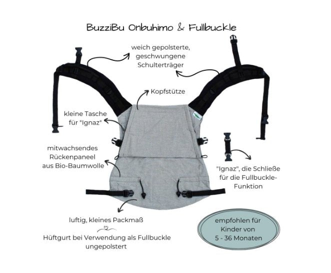Buzzibu Babytrage - Nimbus Buzzidil