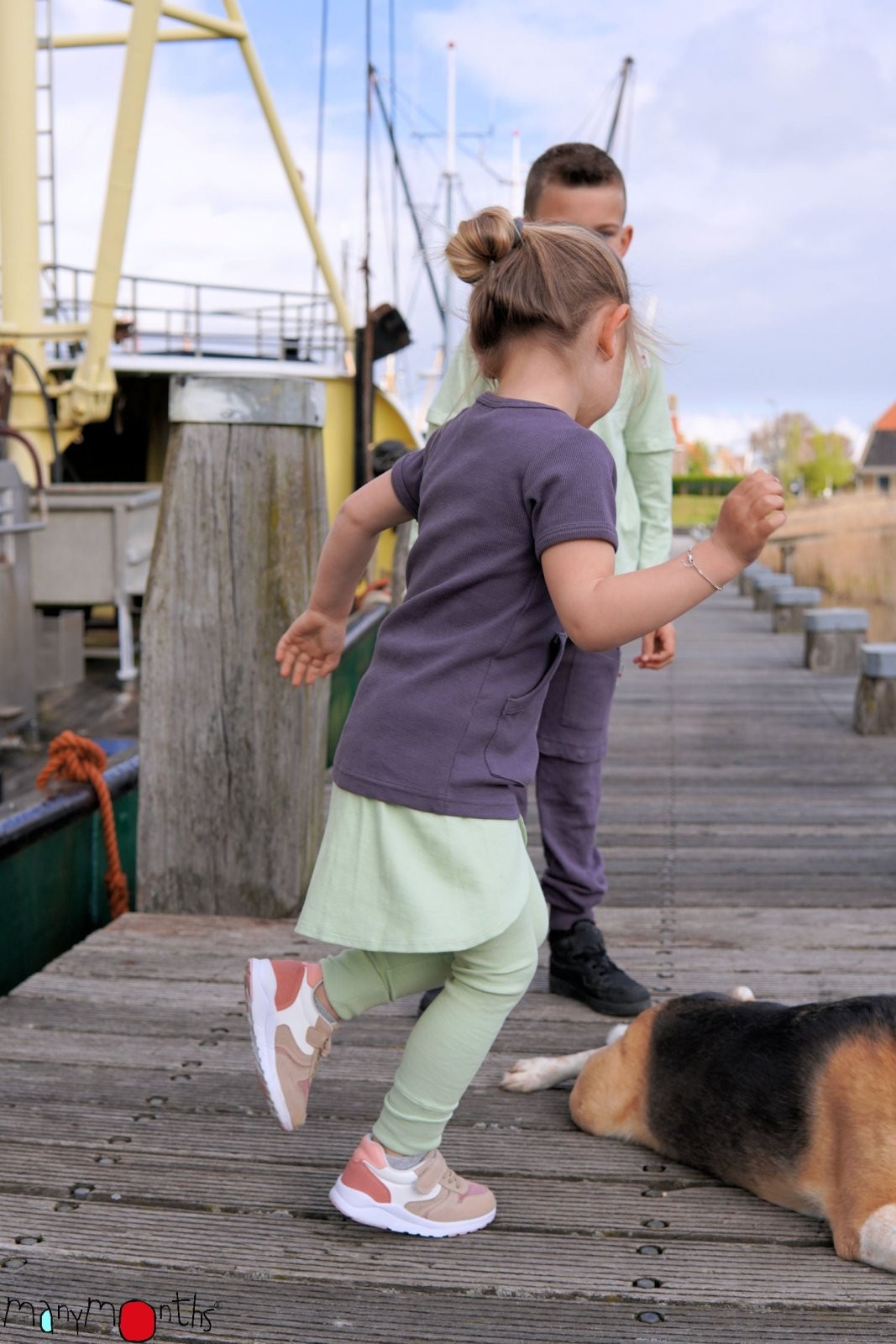 ManyMonths Eco Butterfly Leggings - Light Jade - Familienbande - ManyMonths