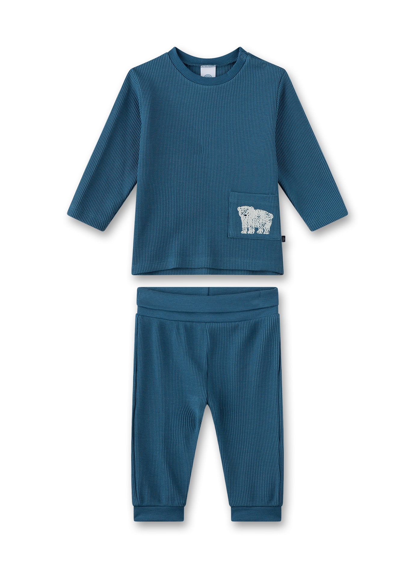 Bambus Baumwoll Pyjama Sanetta - blau Sanetta