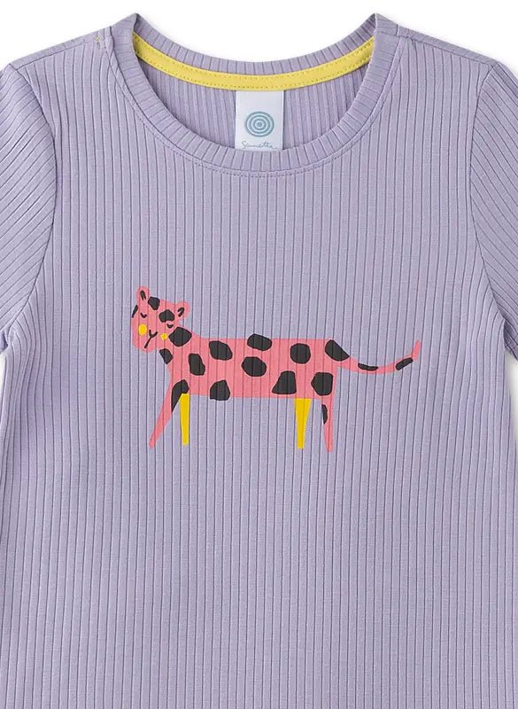 Bambus Baumwoll Pyjama Sanetta - Lila Sanetta