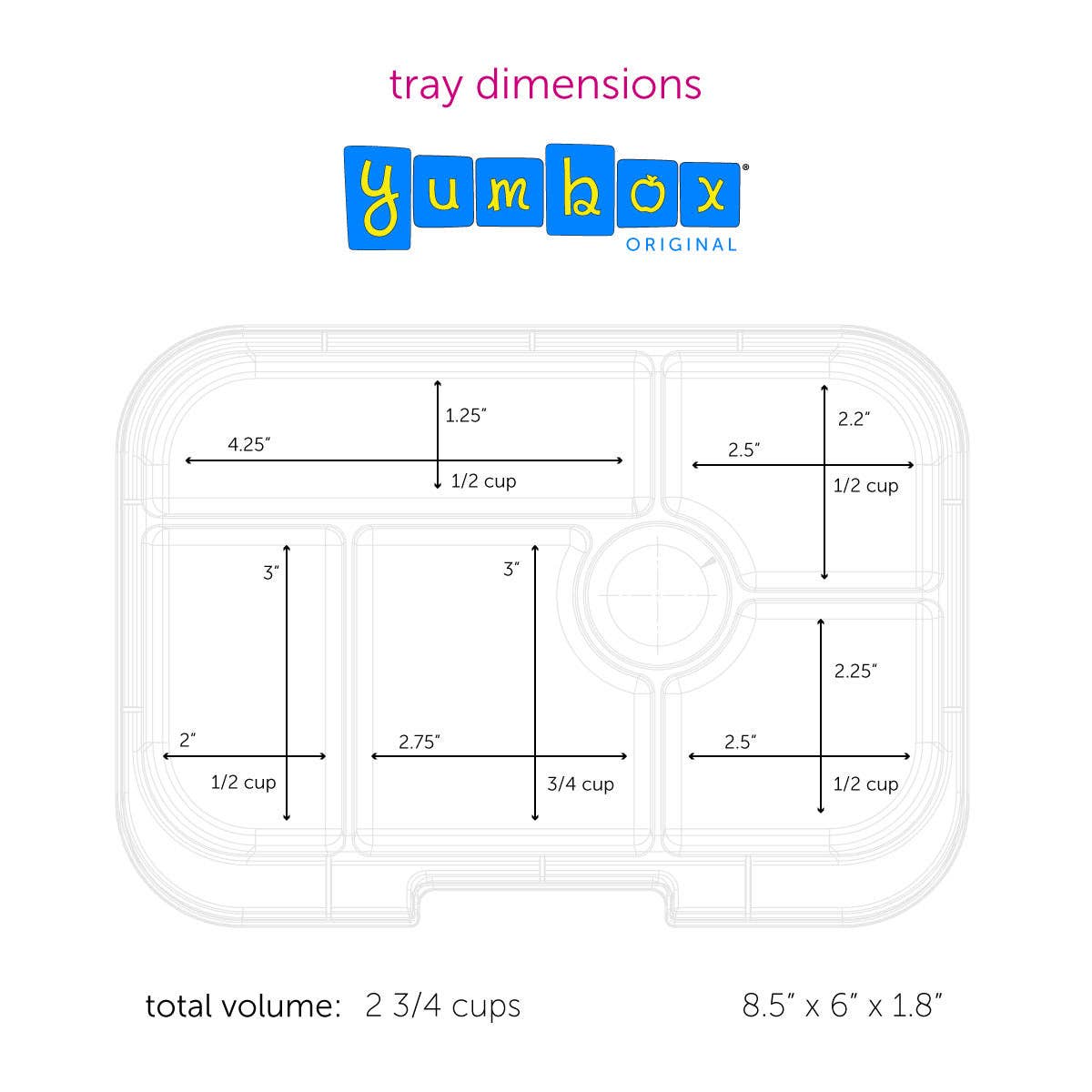 Auslaufsichere Bento-Lunchbox für Kinder - Yumbox Lavande Lila (Einhorn) - Original (M) Yumbox