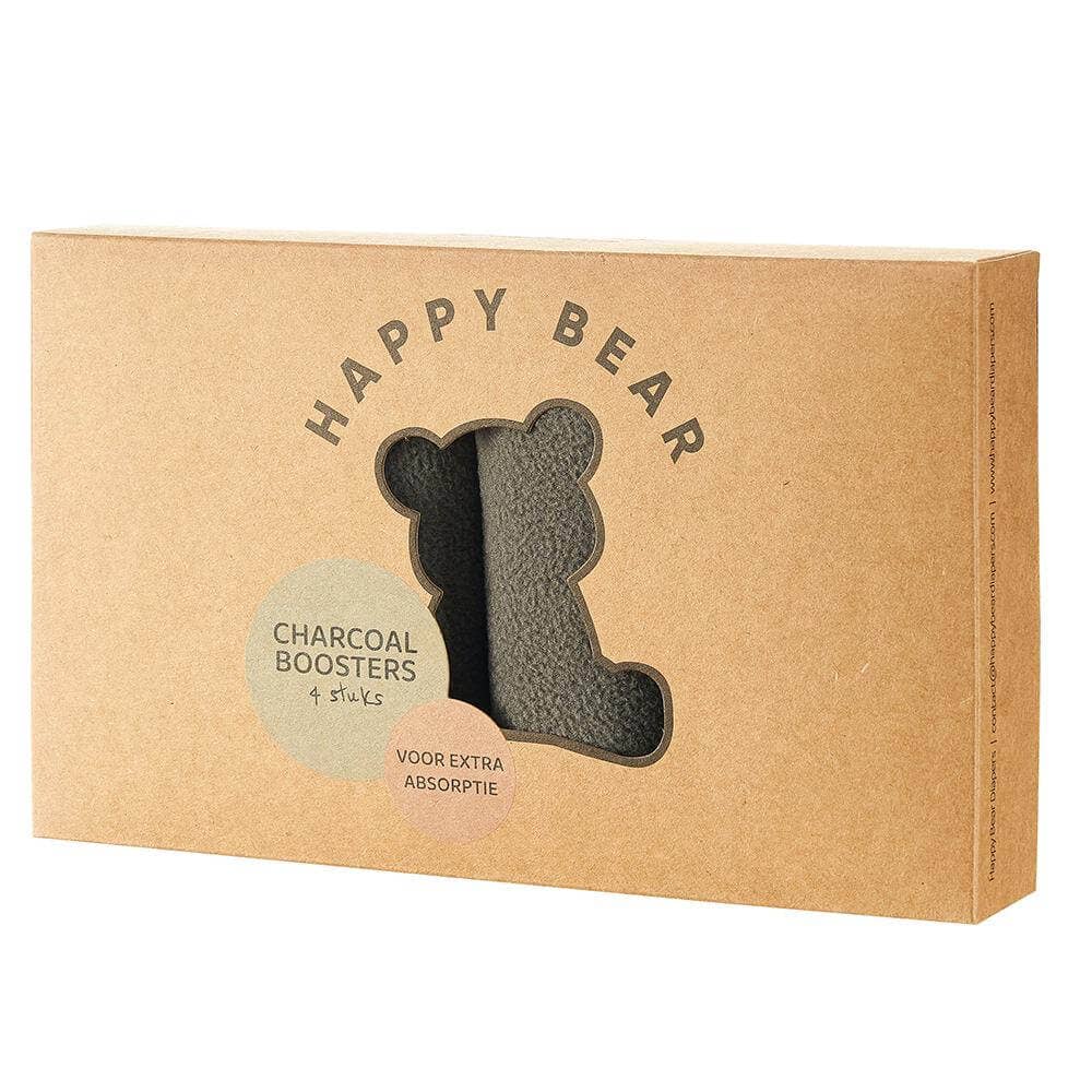 Happy Bear Charcoal Booster Set - 4-teilig - Stoffwindel | wiederverwendbare Windeln HappyBear Diapers