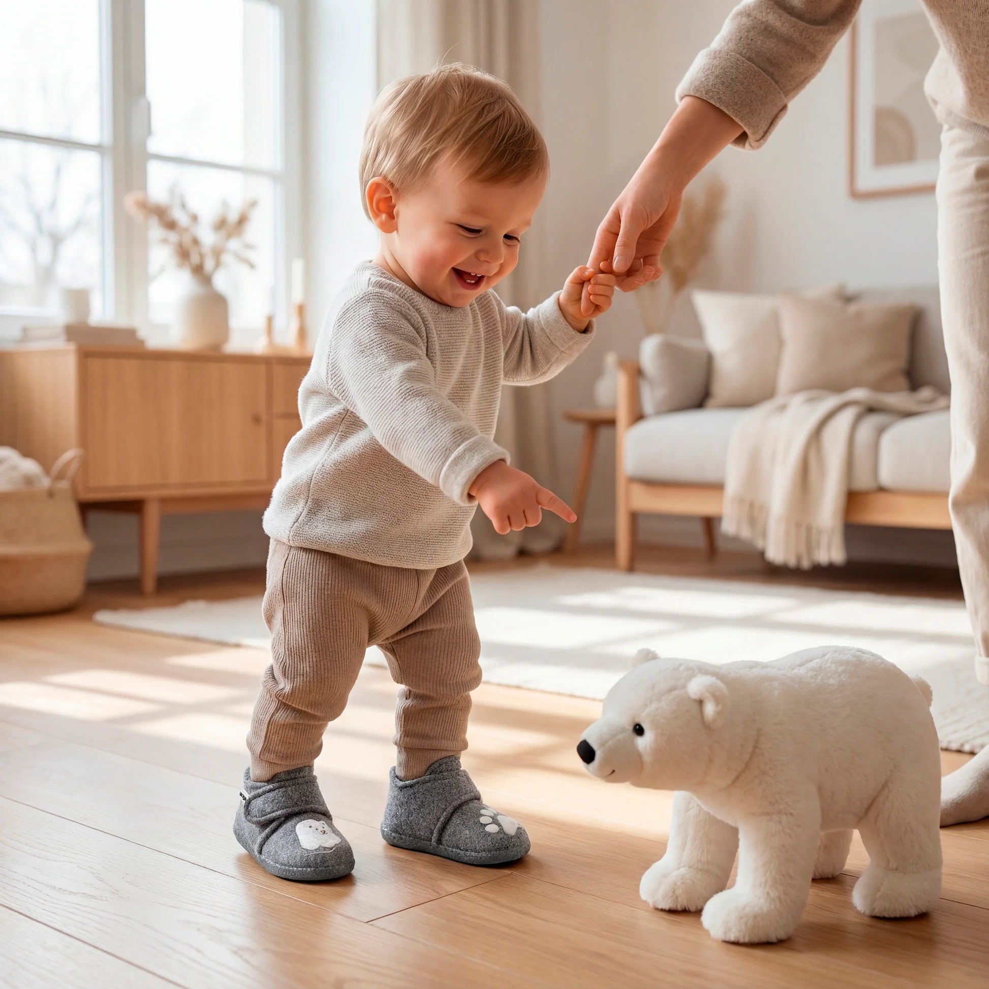Nanga Hausschuhe Bio Schurwolle Kleiner Polar Bär 2.0 Nanga