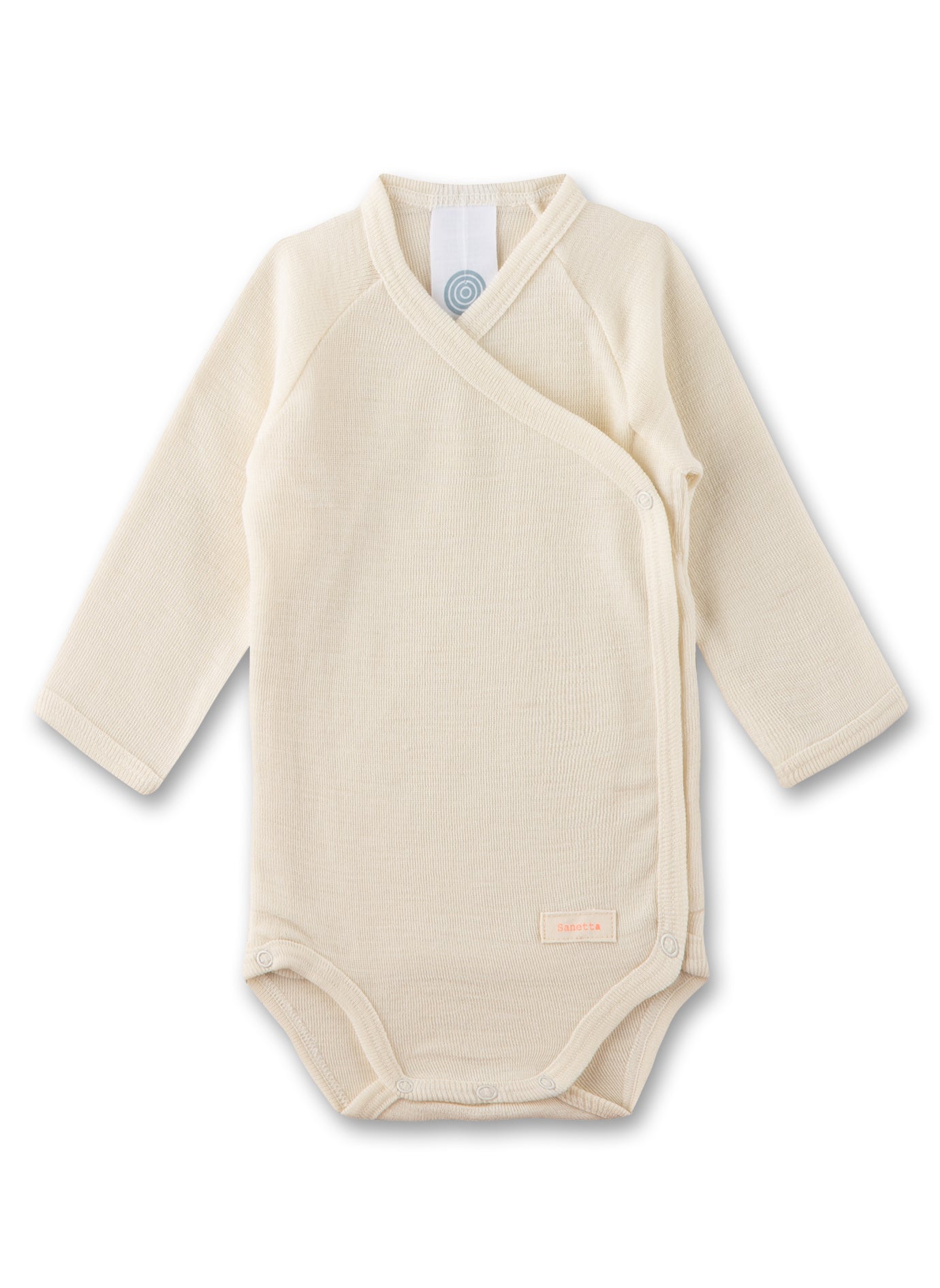 Sanetta langarm Wickelbody Wolle-Seide - creme Sanetta