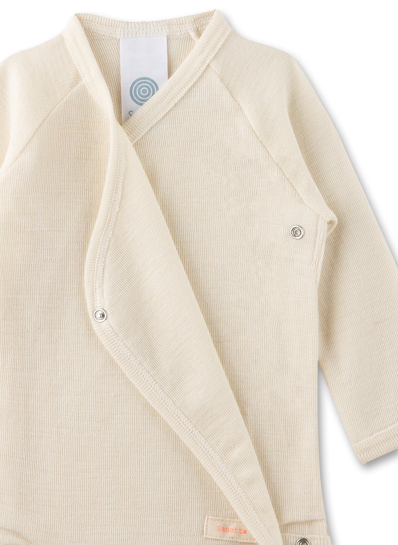 Sanetta langarm Wickelbody Wolle-Seide - creme Sanetta