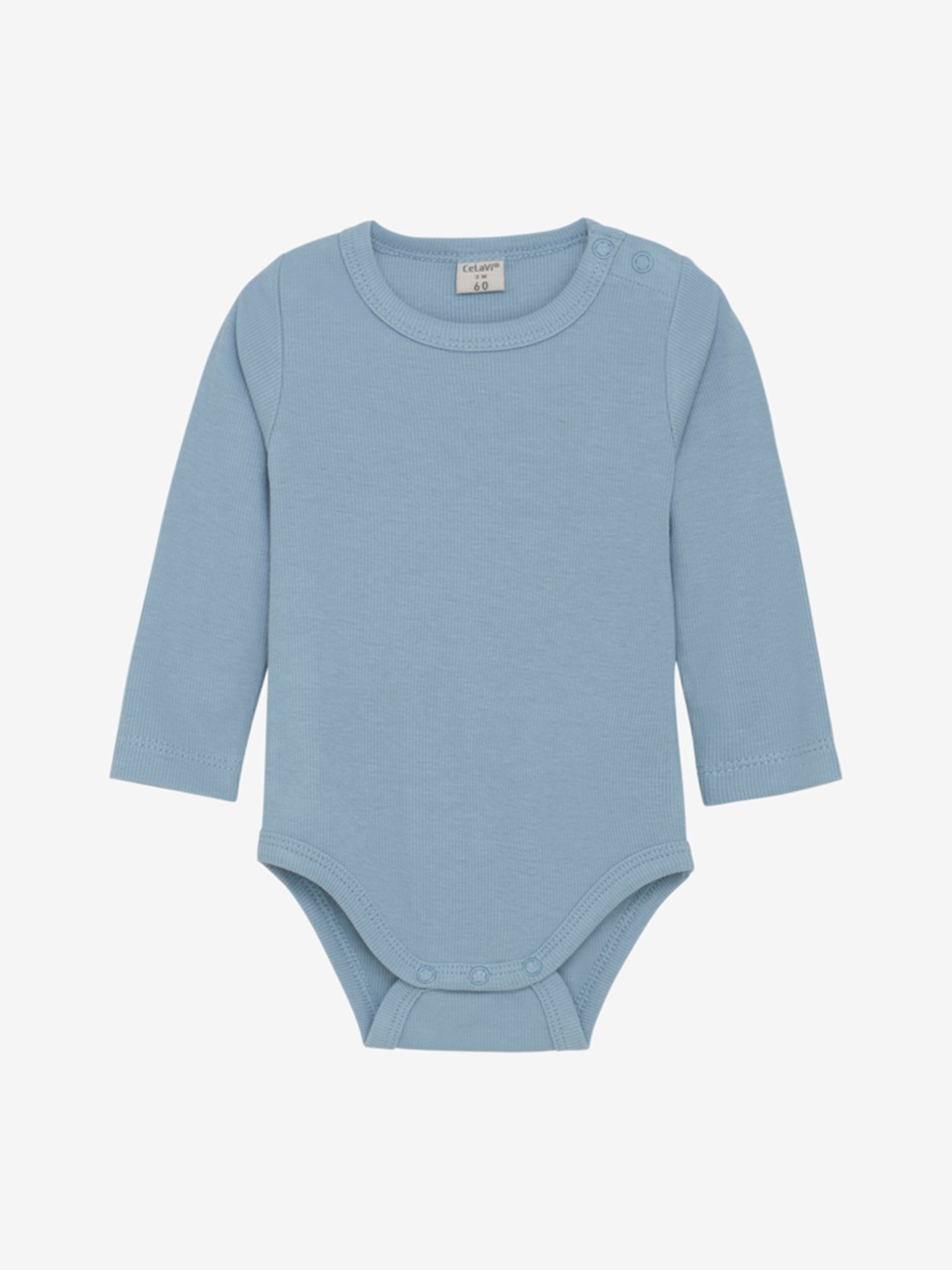 CeLaVi Langarm Body Bambusviskose/Baumwolle - Dusty Blue CeLaVi