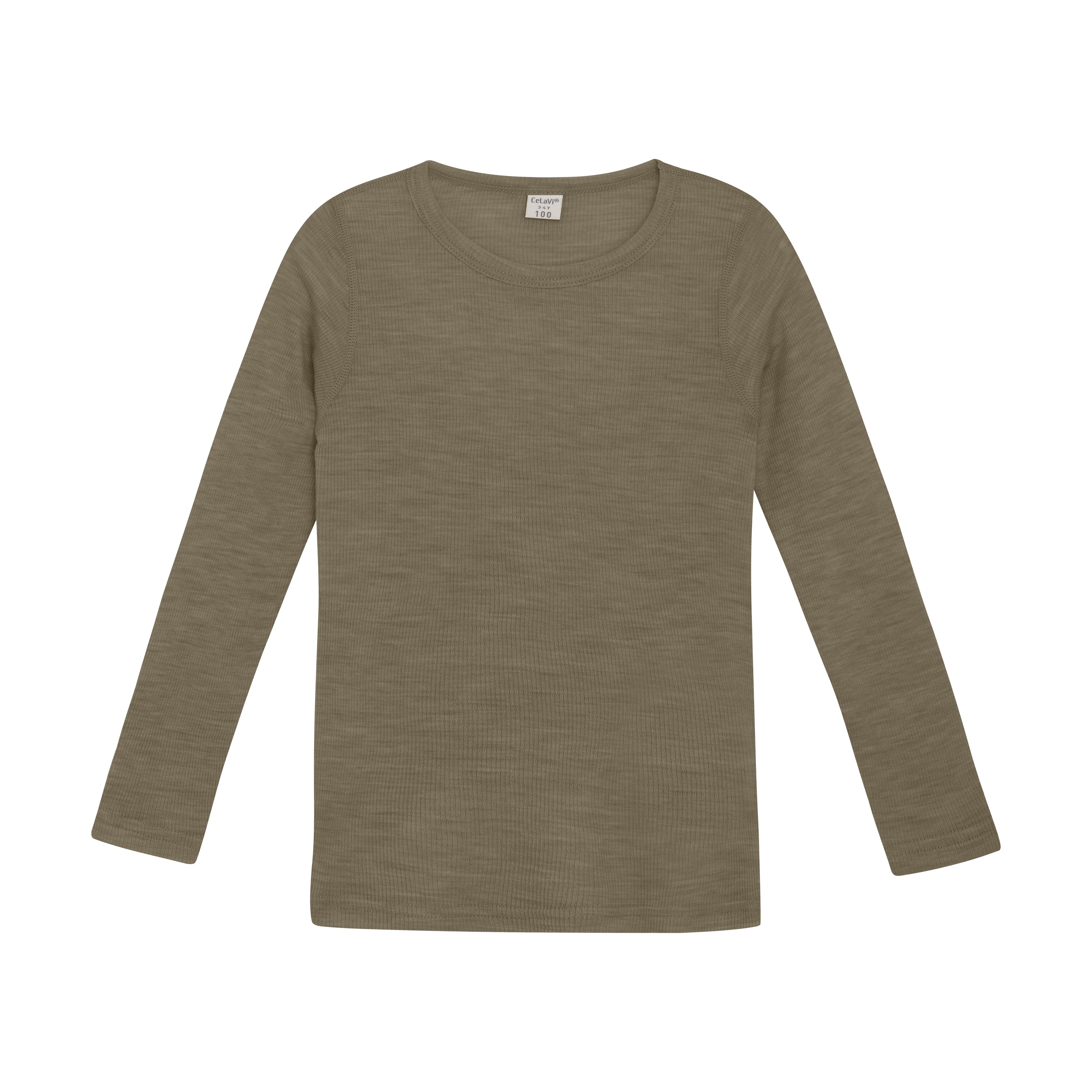 CeLaVi Ripp-Wollshirt - Dusky Green CeLaVi