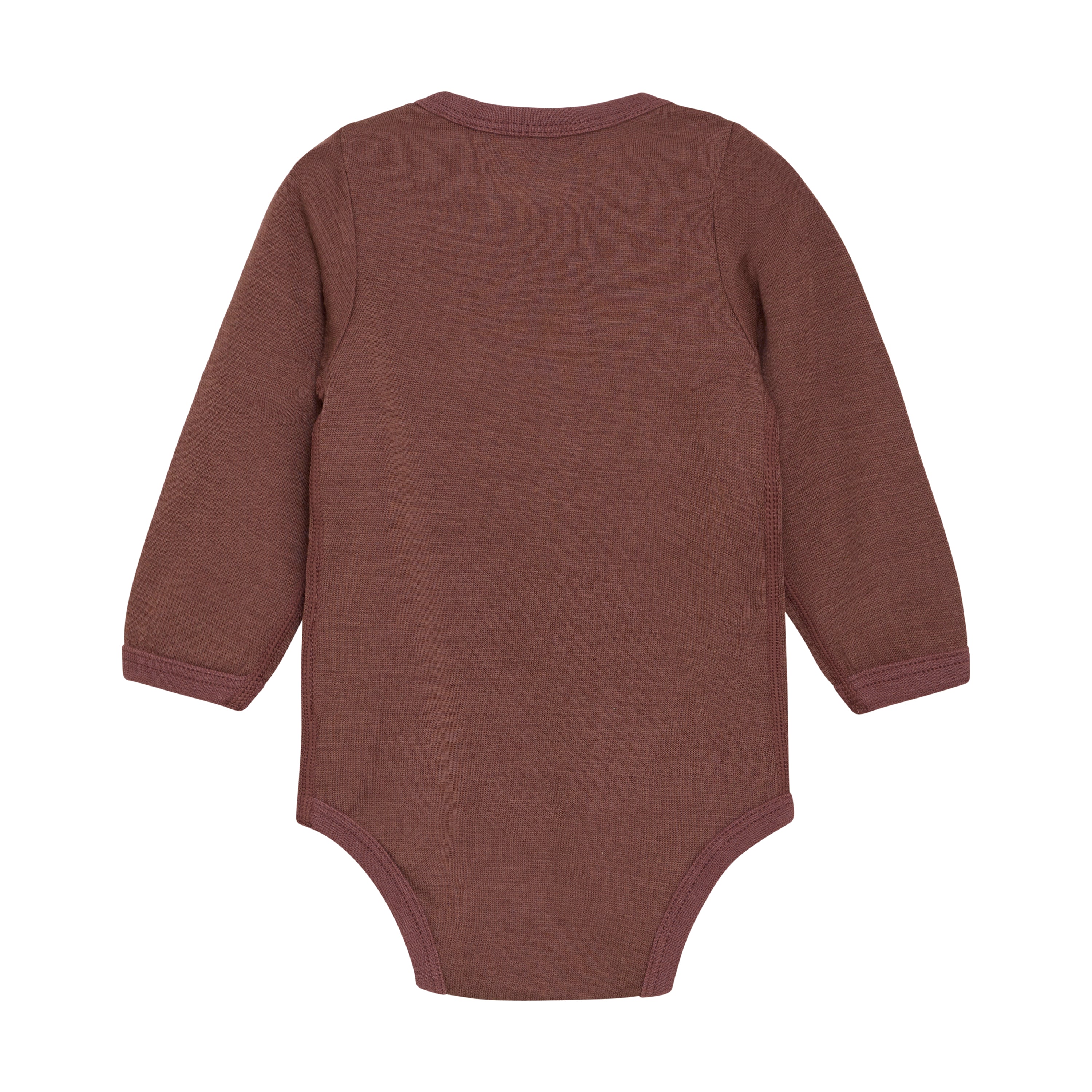 CeLaVi Langarm-Body Wolle/Bambusviskose - Marron dunkel CeLaVi
