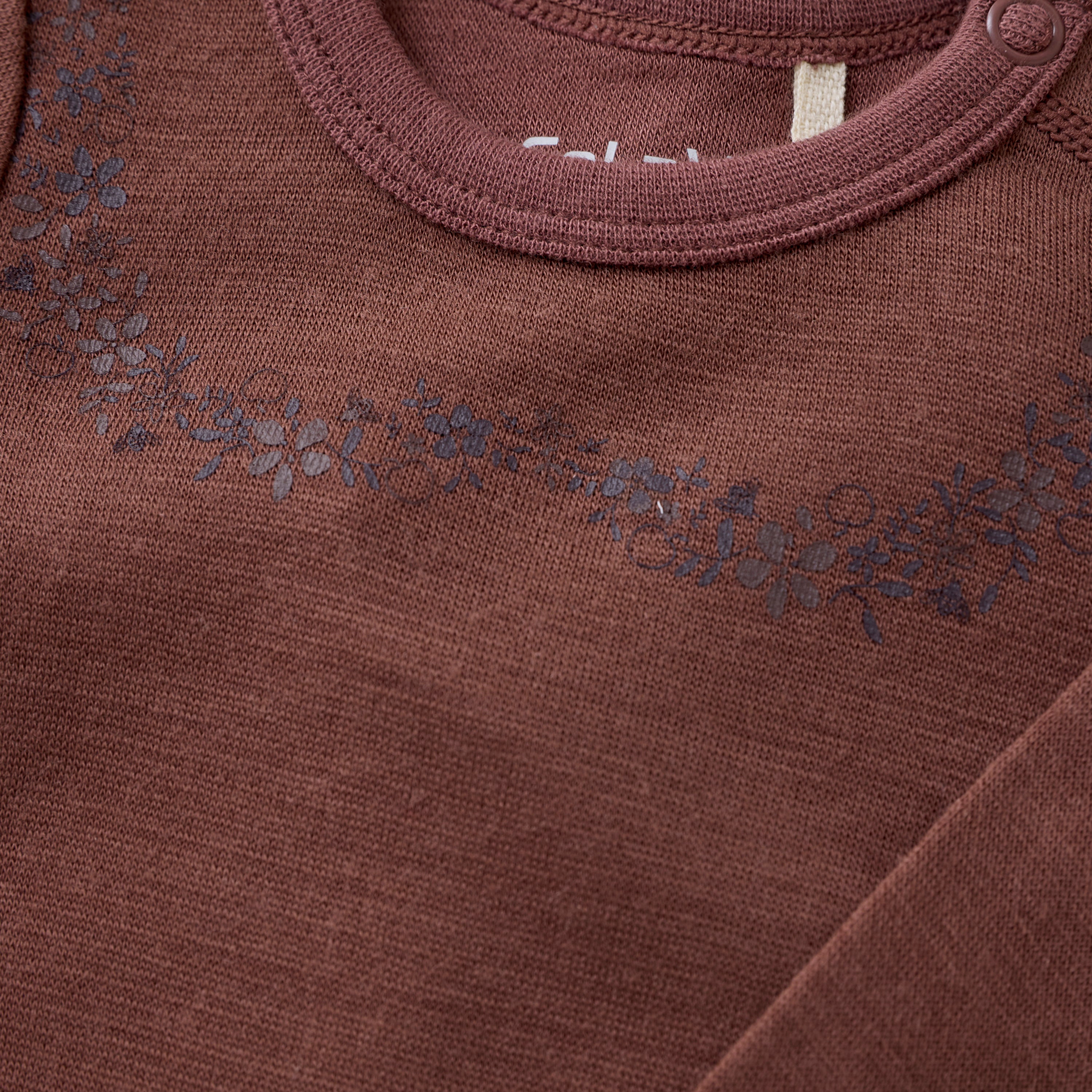 CeLaVi Langarm-Body Wolle/Bambusviskose - Marron dunkel CeLaVi